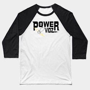 Power Vidz Black Baseball T-Shirt